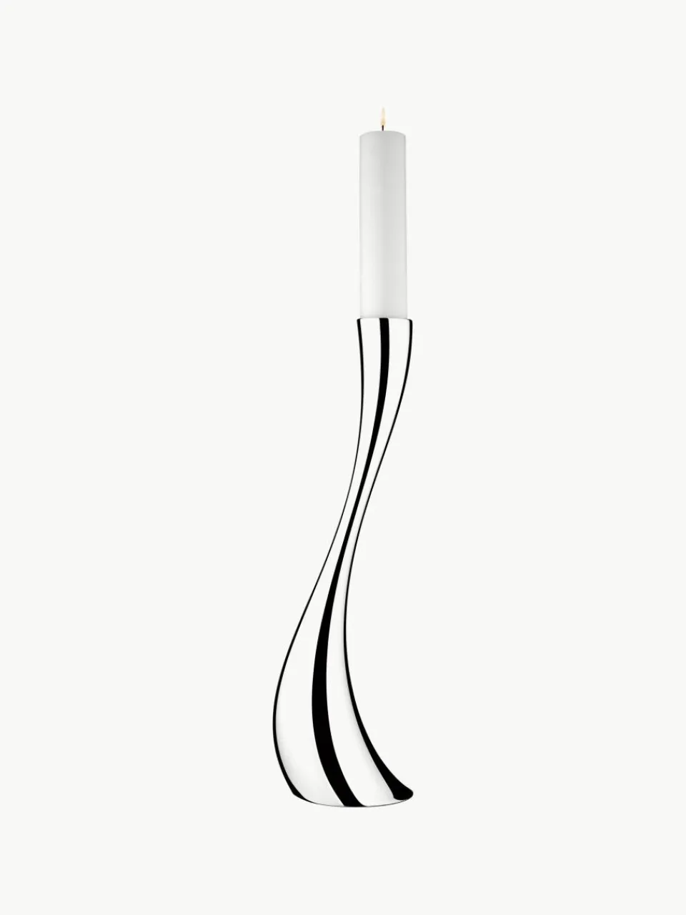 Edelstalen kandelaar Cobra in organische vorm, H 60 cm^GEORG JENSEN Discount