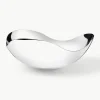 Edelstalen serveerschaal Bloom in organische vorm^GEORG JENSEN New