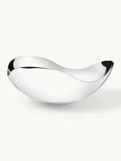 Edelstalen serveerschaal Bloom in organische vorm^GEORG JENSEN New