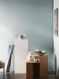 Edelstalen serveerschaal Bloom in organische vorm^GEORG JENSEN New