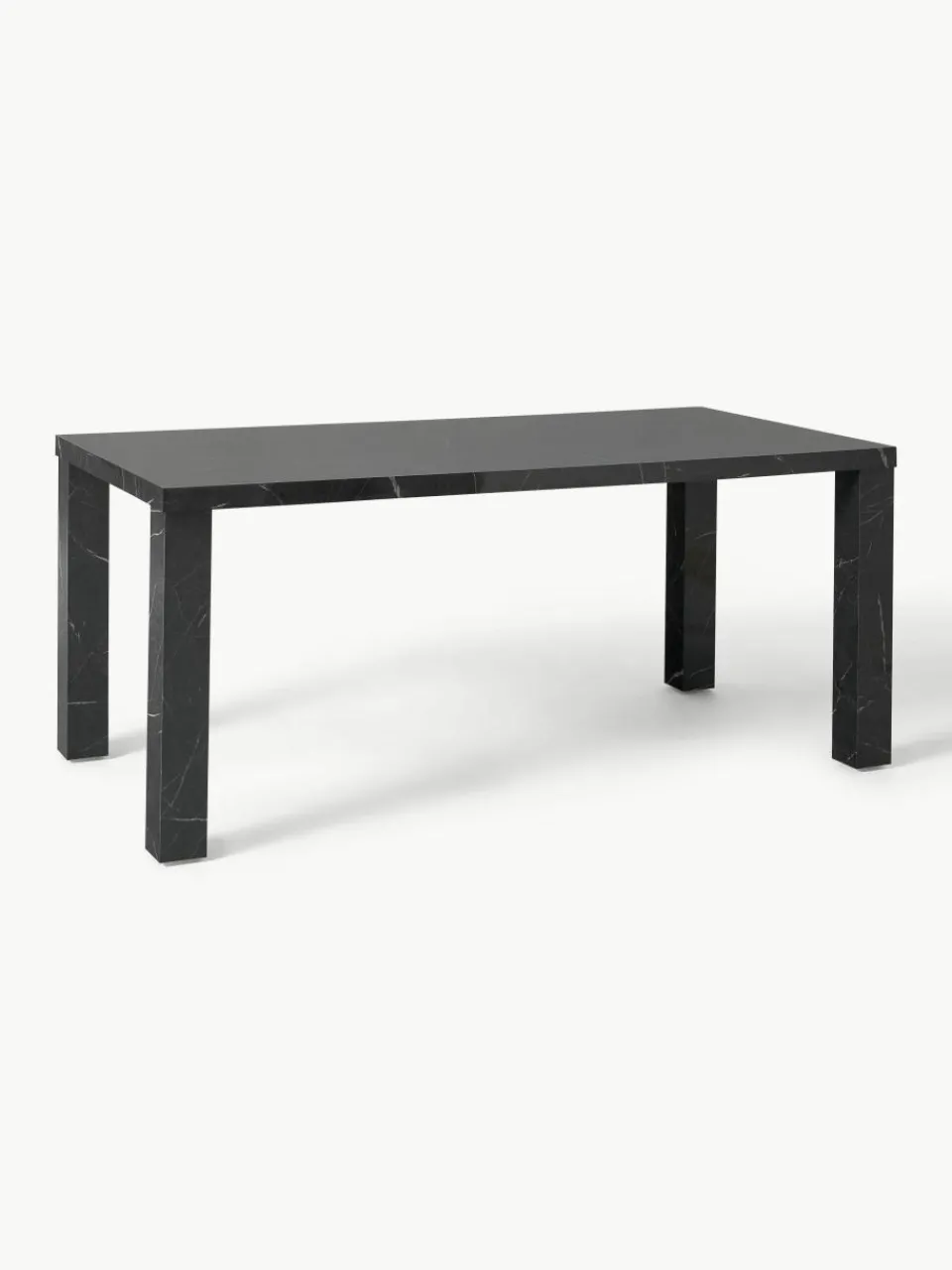 Eettafel Carl met marmerlook, 180 x 90 cm^Westwing Collection Fashion
