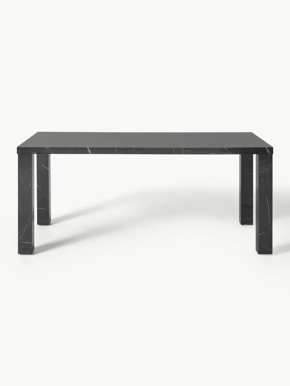 Eettafel Carl met marmerlook, 180 x 90 cm^Westwing Collection Fashion