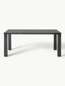 Eettafel Carl met marmerlook, 180 x 90 cm^Westwing Collection Fashion