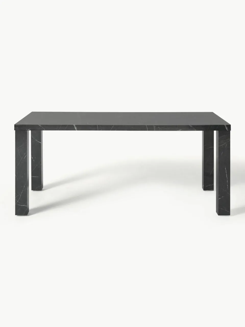 Eettafel Carl met marmerlook, 180 x 90 cm^Westwing Collection Fashion