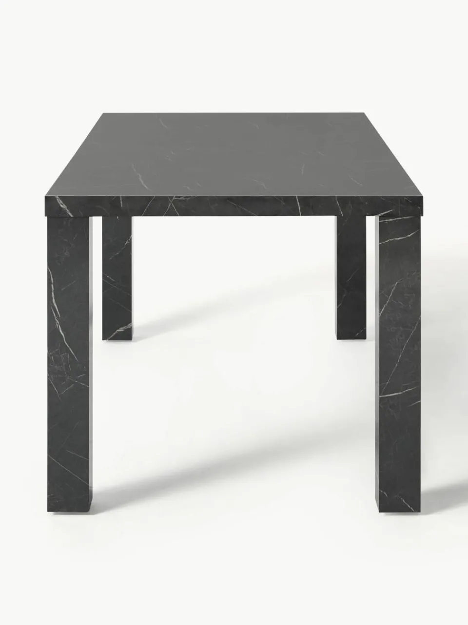 Eettafel Carl met marmerlook, 180 x 90 cm^Westwing Collection Fashion