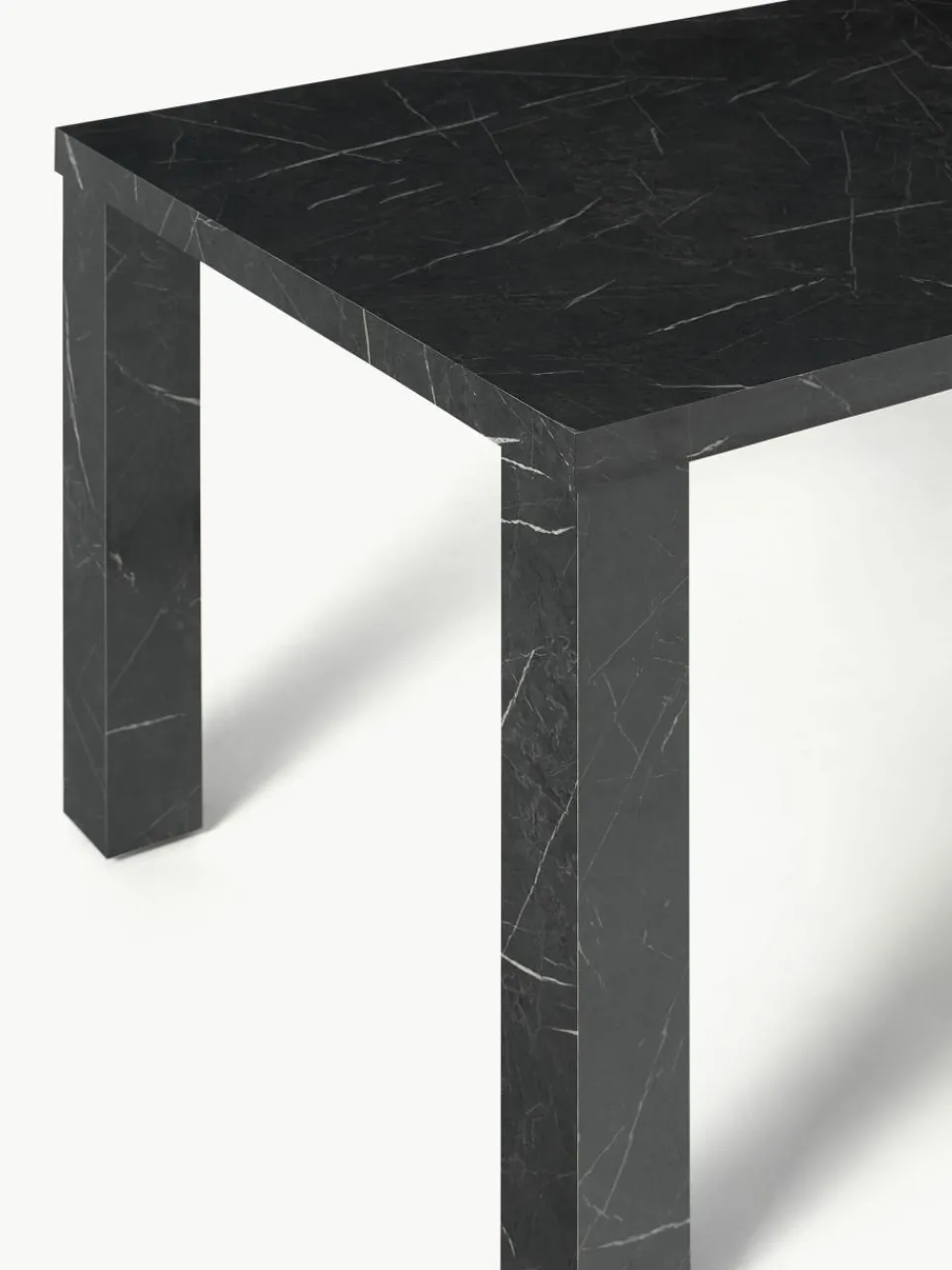 Eettafel Carl met marmerlook, 180 x 90 cm^Westwing Collection Fashion
