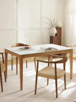 Eettafel Jackson met tafelblad in marmerlook, verschillende formaten^Westwing Collection Sale