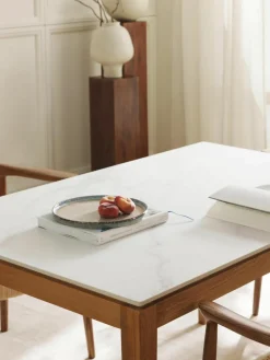 Eettafel Jackson met tafelblad in marmerlook, verschillende formaten^Westwing Collection Sale
