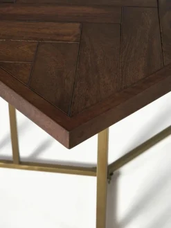 Eettafel Luca van mangohout met visgraat-patroon, in verschillende formaten^Westwing Collection New