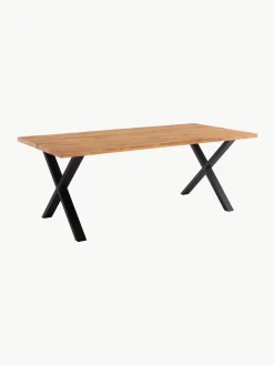 Eettafel Montpellier met tafelblad van eikenhout, 200 x 95 cm^Westwing Discount