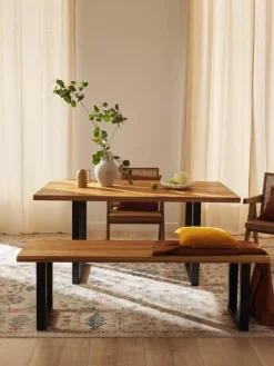 Eettafel Oliver van eikenhout, in verschillende formaten^Westwing Collection Fashion