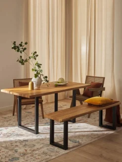 Eettafel Oliver van eikenhout, in verschillende formaten^Westwing Collection Fashion