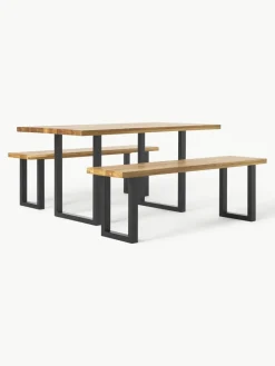 Eettafel Oliver van eikenhout, in verschillende formaten^Westwing Collection Fashion
