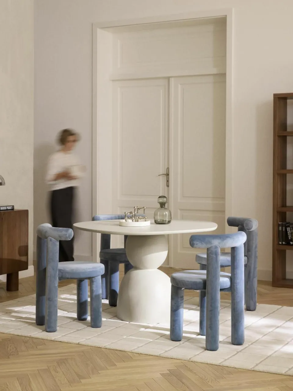 Eettafel Sahra in organische vorm, Ø 116 cm^Westwing Collection Hot