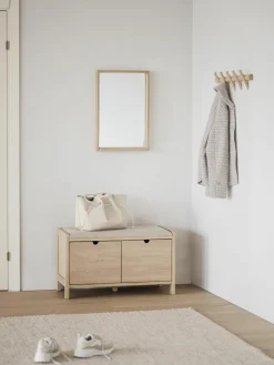 Eikenhouten bank Hillmond met lades^Rowico Online