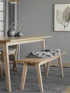 Eikenhouten bank Melfort in lichtbruin^Rowico Discount