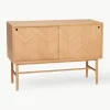 Eikenhouten dressoir Herringbone met visgraatpatroon^Hübsch Discount
