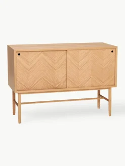 Eikenhouten dressoir Herringbone met visgraatpatroon^Hübsch Discount