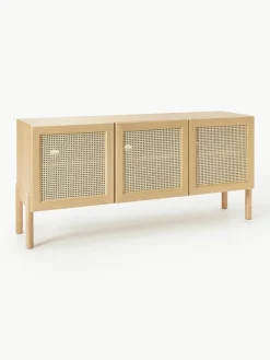 Eikenhouten dressoir Jolie met Weens vlechtwerk^Westwing Collection New