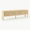 Eikenhouten tv-meubel Jolie met Weens vlechtwerk^Westwing Collection Hot