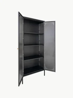 Eikenhouten vitrine Adelaide met gegroefd glas^House Nordic Online