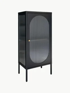 Eikenhouten vitrine Adelaide met gegroefd glas^Westwing Online
