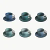 Espressokopjes Baita Acqua met schoteltjes, set van 6^Villa D'Este Home Tivoli Clearance
