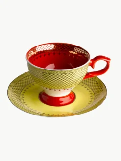 Espressokopjes Grandma met schoteltjes, set van 4^Pols Potten Outlet