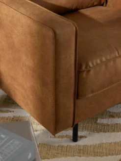 Fauteuil Hunter van gerecycled leer^Westwing Collection New