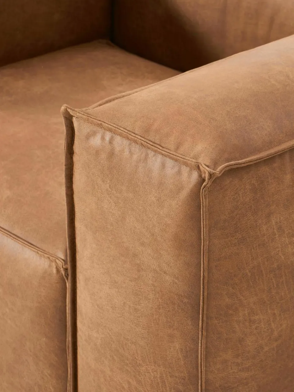 Fauteuil Lennon van gerecycled leer^Westwing Collection Best