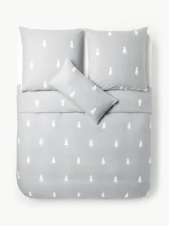 Flanellen dekbedovertrek X-mas Tree met kerstmotief^Westwing Collection Best