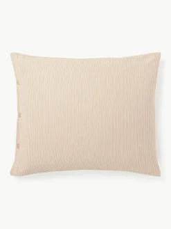 Flanellen kussenhoes Javon met fijne strepen^Westwing Collection Online