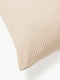 Flanellen kussenhoes Javon met fijne strepen^Westwing Collection Online