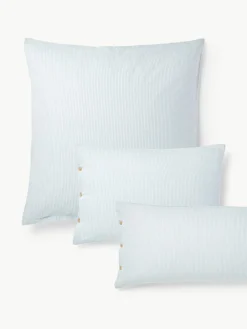 Flanellen kussenhoes Javon met fijne strepen^Westwing Collection Clearance