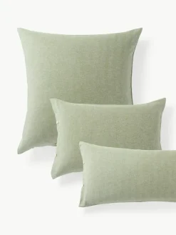 Flanellen kussenhoes Wanda met visgraatpatroon^Westwing Collection Online