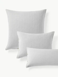 Flanellen kussenhoes Wanda met visgraatpatroon^Westwing Collection Outlet