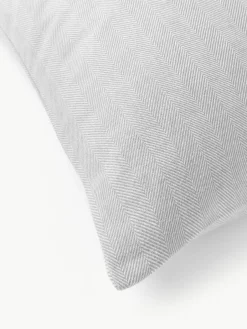 Flanellen kussenhoes Wanda met visgraatpatroon^Westwing Collection Outlet