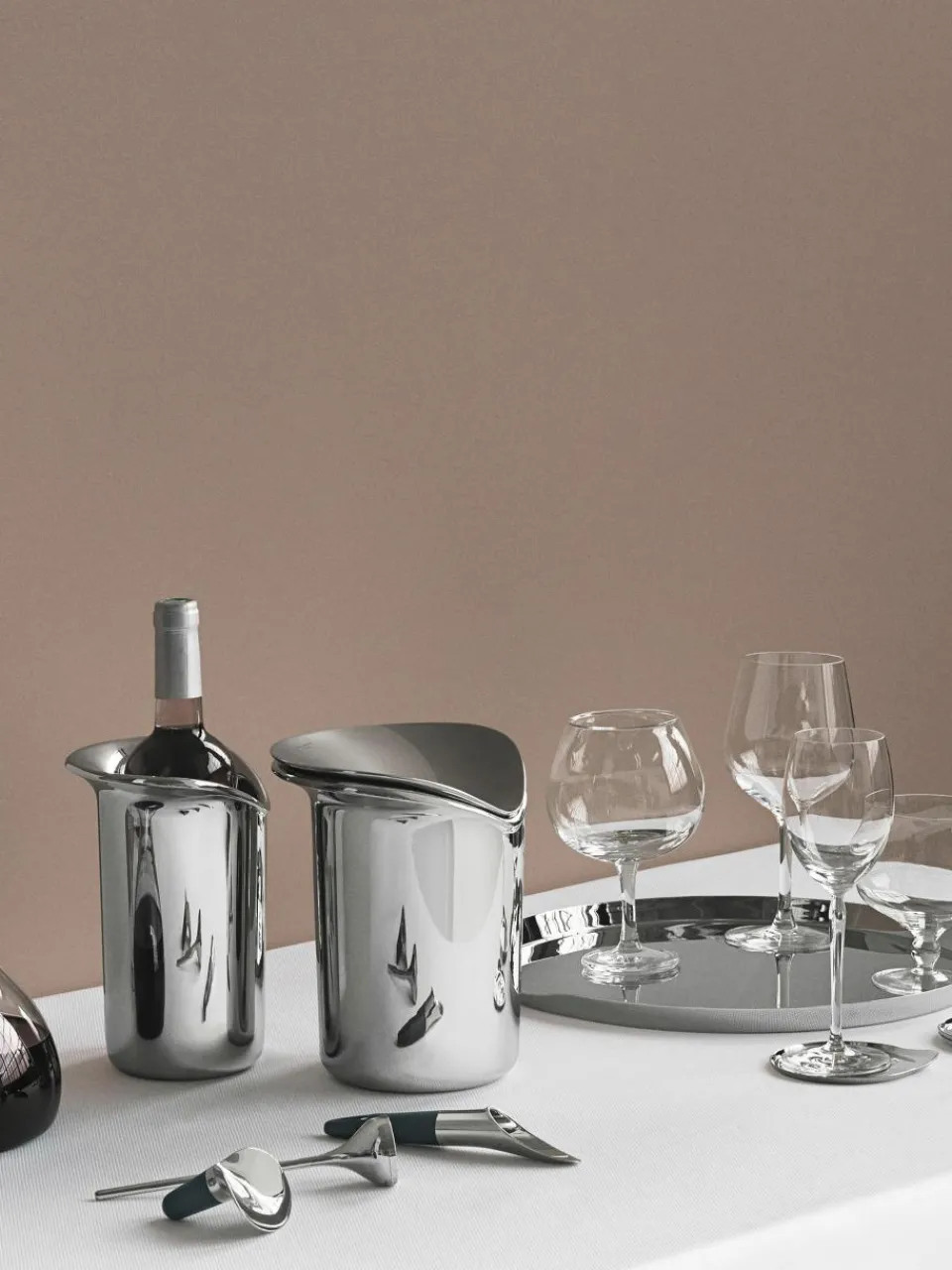 Flessenkoeler Wine & Bar van edelstaal^GEORG JENSEN Sale