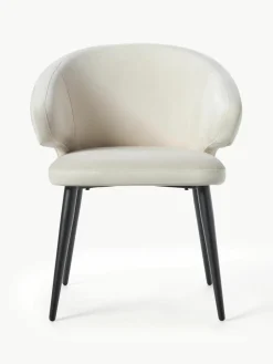 Fluwelen armstoel Celia in modern design^Westwing Collection Hot