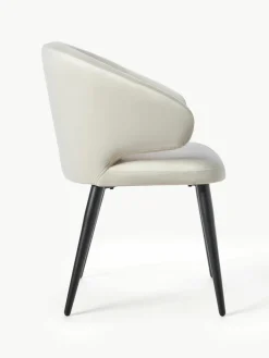 Fluwelen armstoel Celia in modern design^Westwing Collection Hot