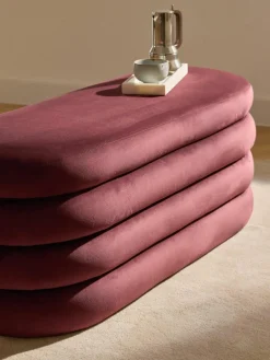 Fluwelen bank Alto met opbergruimte^Westwing Collection Fashion