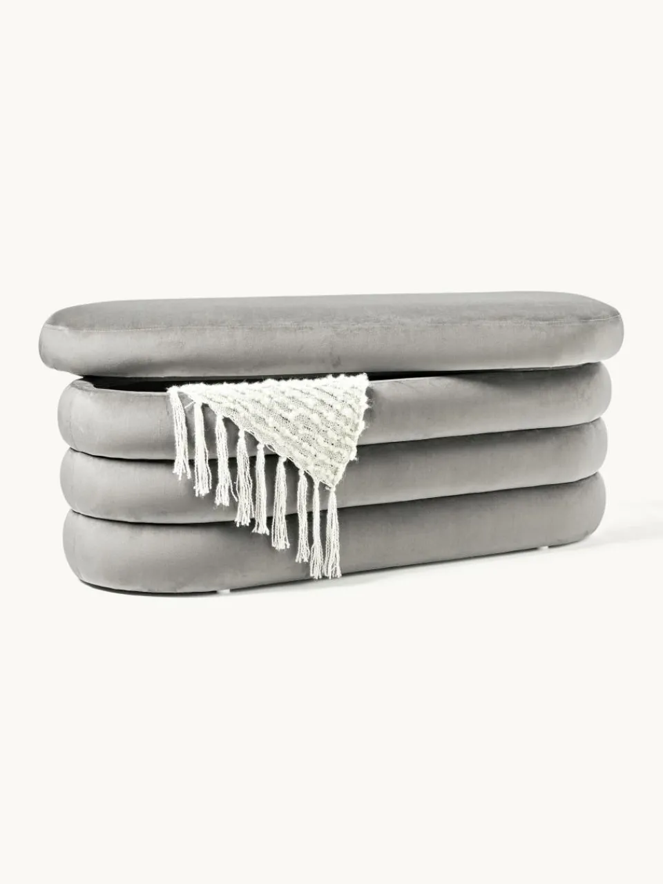 Fluwelen bank Alto met opbergruimte^Westwing Collection Sale