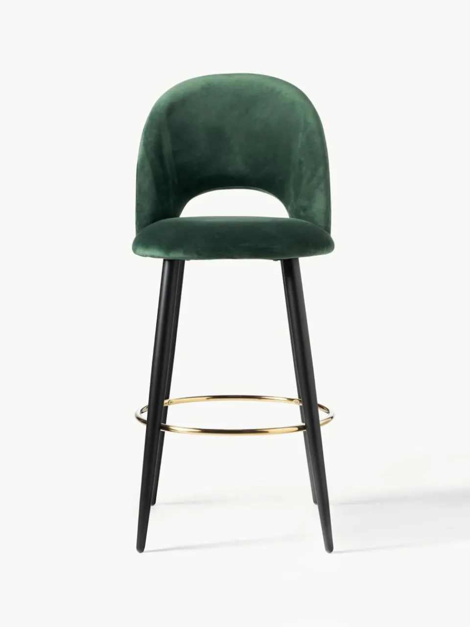 Fluwelen barstoel Rachel^Westwing Collection Best