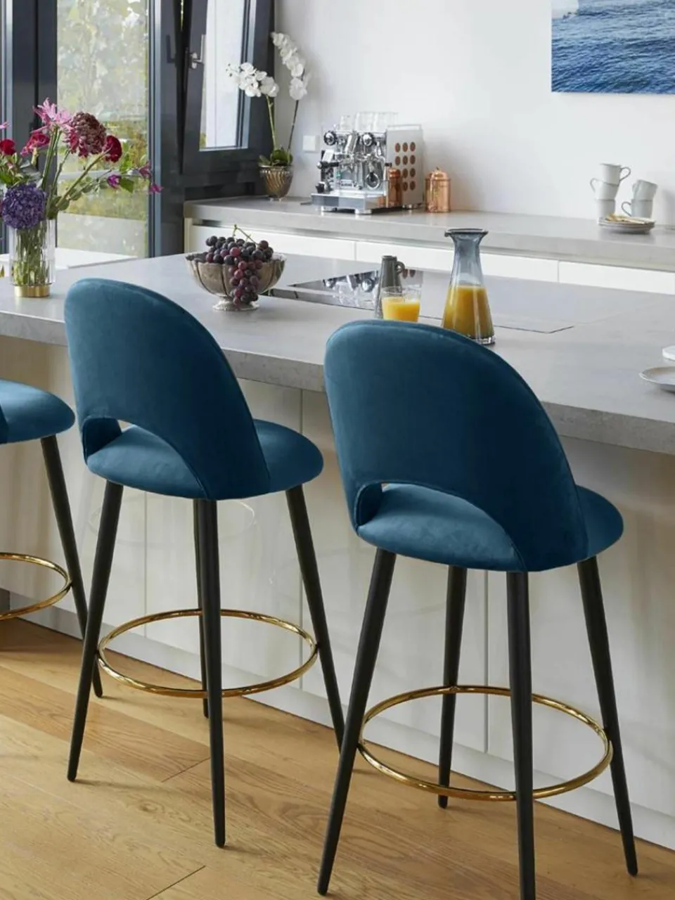 Fluwelen barstoel Rachel^Westwing Collection Online
