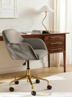 Fluwelen bureaustoel Lucie^Westwing Collection Outlet