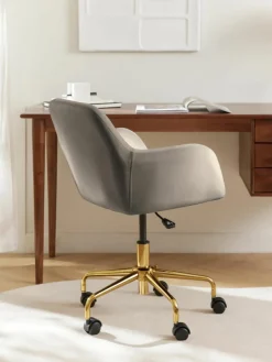 Fluwelen bureaustoel Lucie^Westwing Collection Outlet