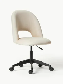Fluwelen bureaustoel Rachel, in hoogte verstelbaar^Westwing Collection Best