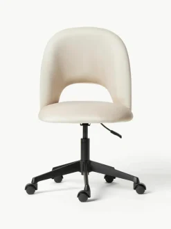 Fluwelen bureaustoel Rachel, in hoogte verstelbaar^Westwing Collection Best