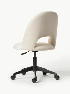 Fluwelen bureaustoel Rachel, in hoogte verstelbaar^Westwing Collection Best