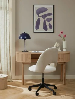 Fluwelen bureaustoel Rachel, in hoogte verstelbaar^Westwing Collection Best
